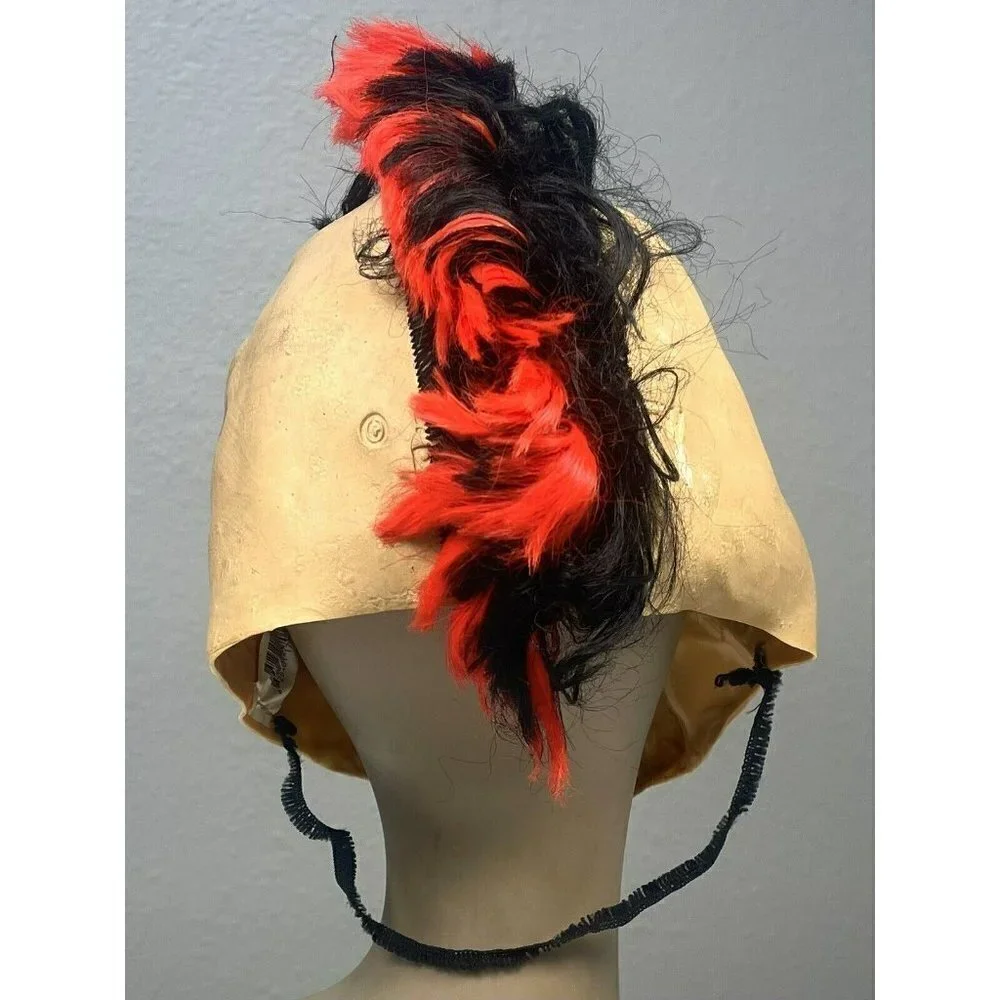 VTG IEW Full-Face Latex Punk Rock Zombie HALLOWEEN MASK Mohawk Undead Scary READ